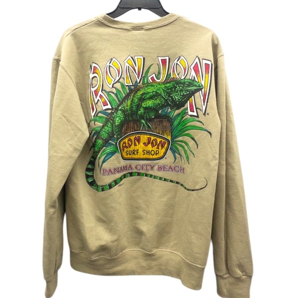 Ron Jon Surf Shop Vintage Y2K Iguana Crewneck Sweatshirt Panama City Beach Men S